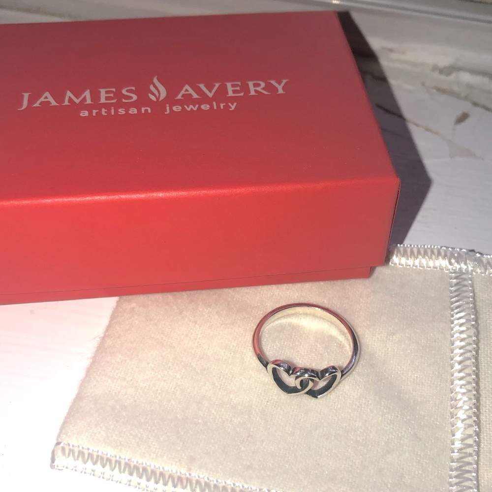 💍JAMES AVERY TWO HEARTS RING SIZE 7💍